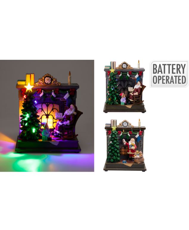 Image  of НГ ДЕКОРАТИВЕН КАМИН  ДЕДО МРАЗ