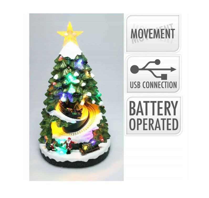 Image  of НГ ДЕКОРАТИВНА СЦЕНА ЕЛКА 38 СМ