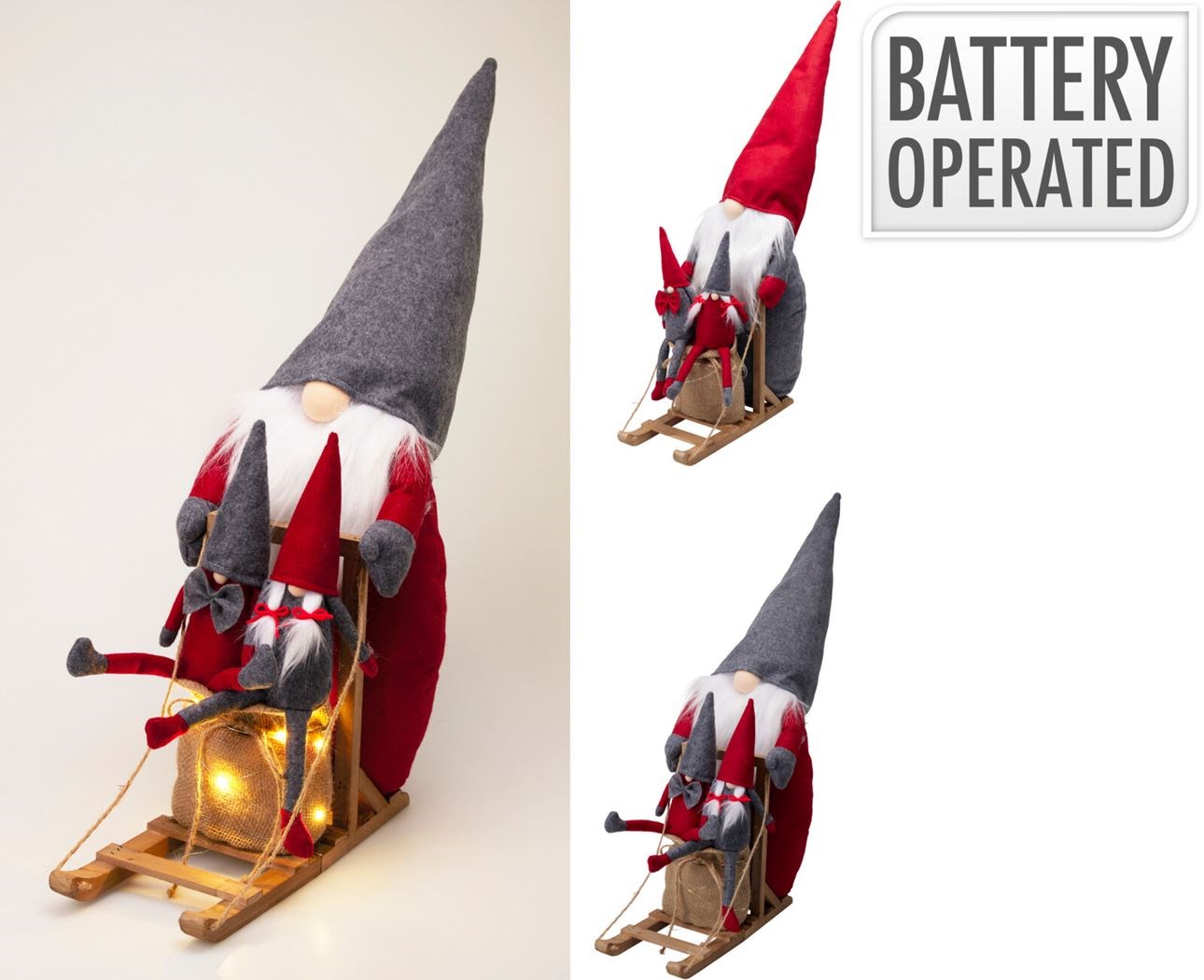 Image  of НГ ГНОМ НА САНКА ЛЕД  50 СМ