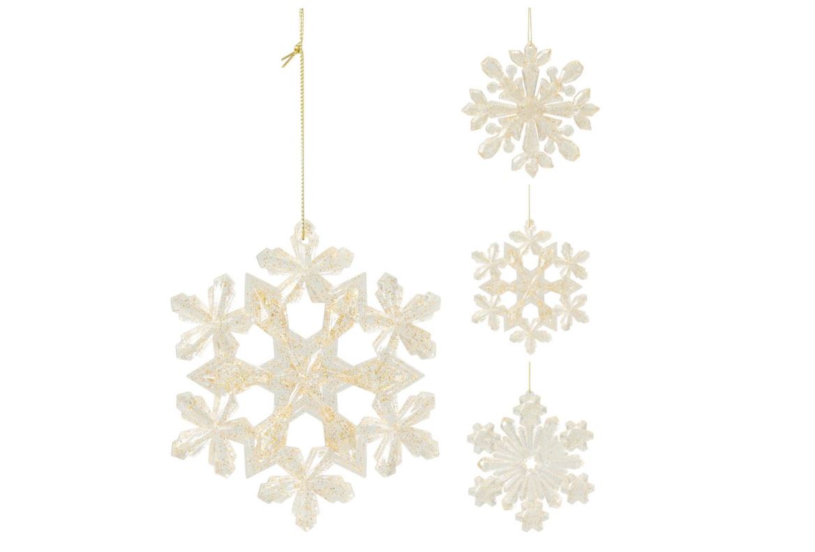 Image  of НГ ЛАМПИОН СНЕГУЛКА  12 СМ ЗЛАТНА