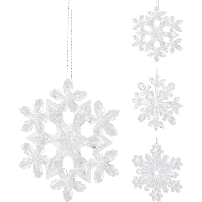 Image  of НГ ЛАМПИОН СНЕГУЛКА  12 СМ СРЕБРЕНА