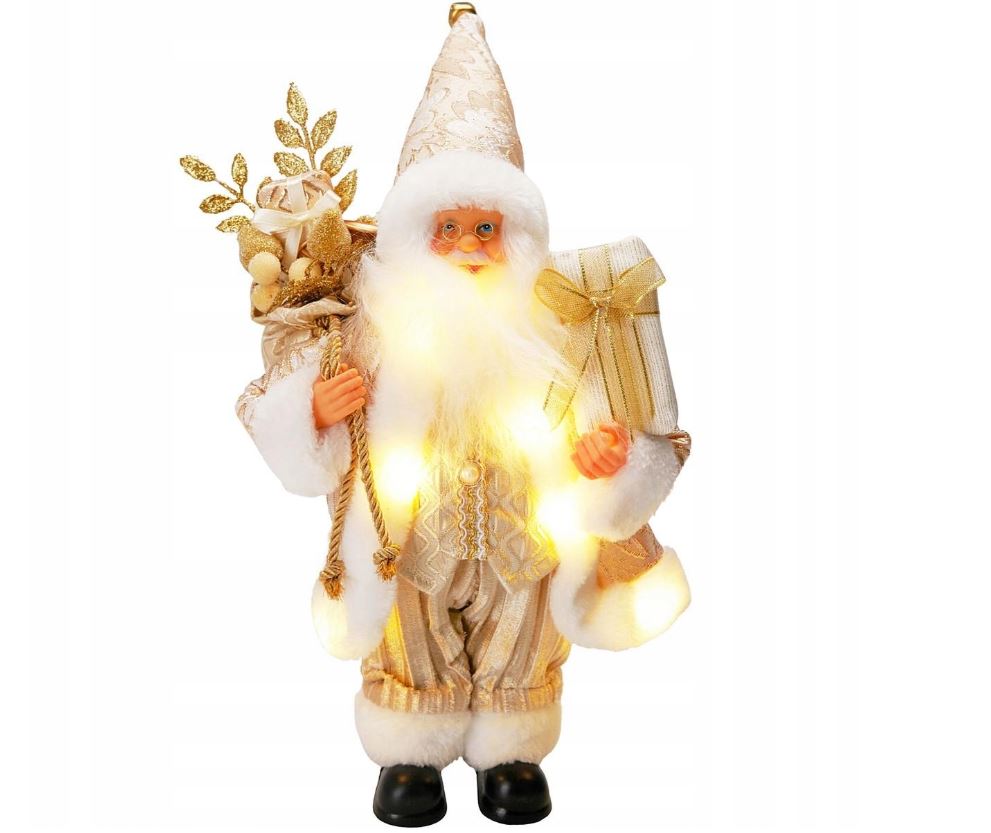 Image  of НГ ДЕДО МРАЗ 30 СМ ЗЛАТЕН ЛЕД