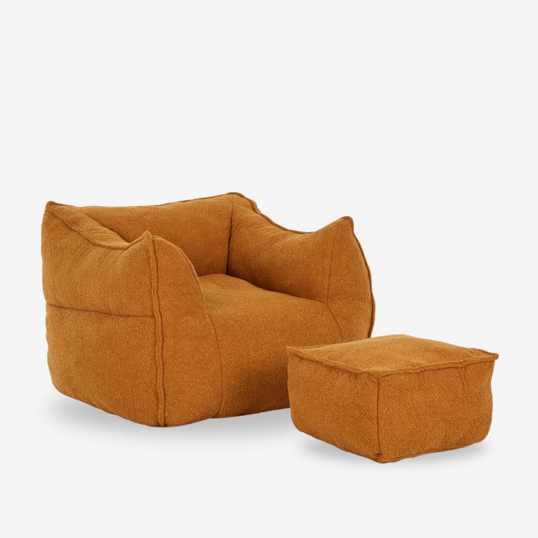 Image  of Сет Фотелја со табуретка Sponge Terracotta