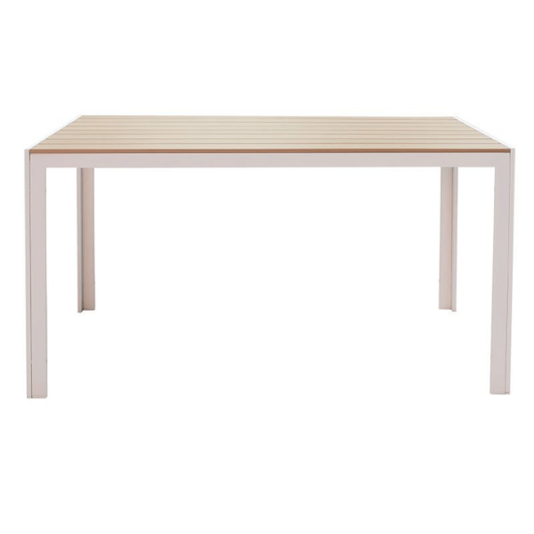 Image  of Garden Table Nares Aluminium White140x80x72.5cm