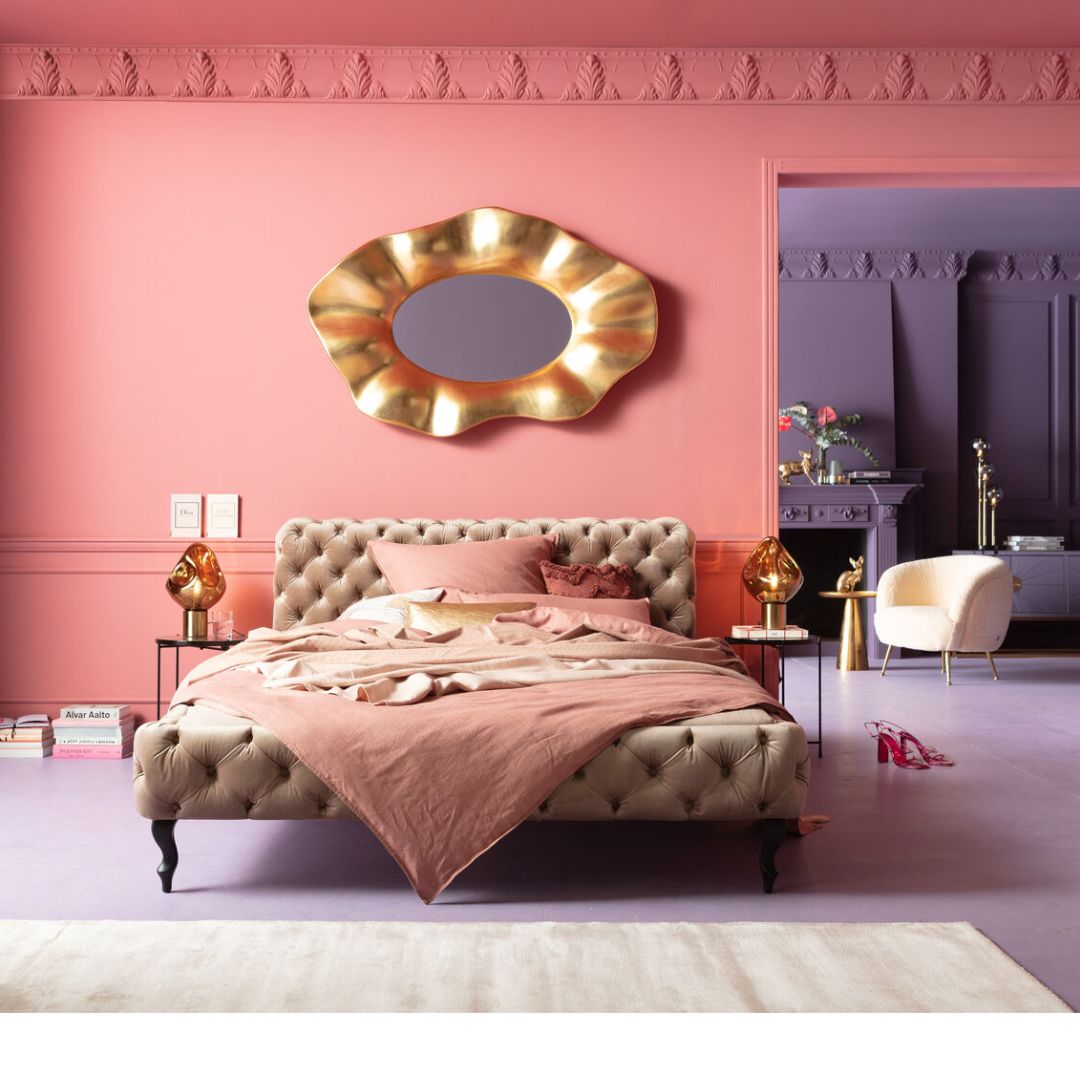 Image  of Bed Desire Velvet Ecru 180x200cm  149,700 ден