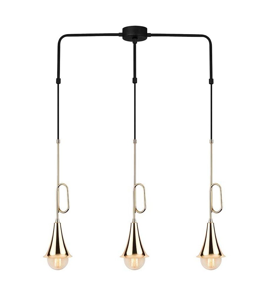 Image  of Pendant Lamp Trumpets Gold