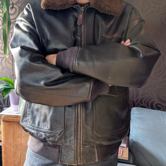 Image of Rare Avirex U.S. Navy Bureau of Aeronautics leather jacket