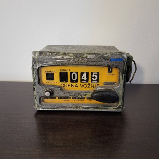 Image of Vintage Argo taximeter used in Yugoslavia