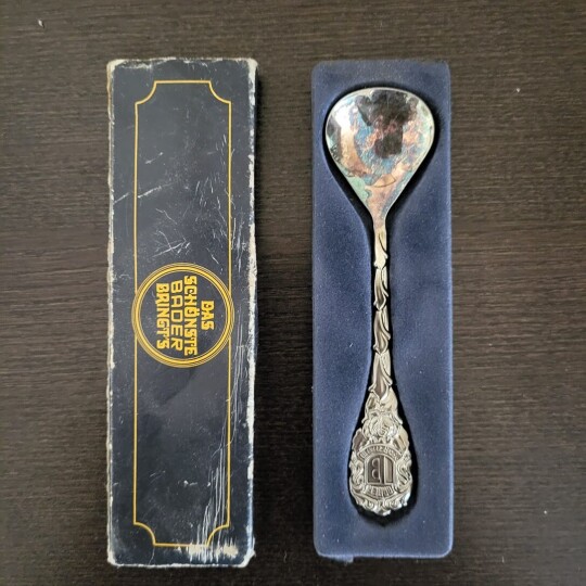 Image of Vintage Collectible Bader Spoon with original packaging