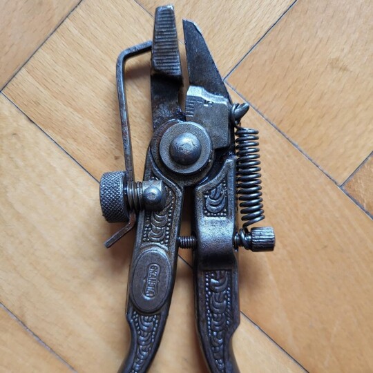 Image of Vintage Ornate CK Saw Set / Setting Pliers - Marked "Scandia"Engraved Handle