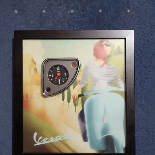 Image of Art Deco - VESPA NSU PRINZ VDO VINTAGE 1960's Electric DASHBOARD CLOCK.