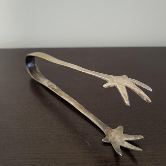 Image of Vintage ice cube tongs with grips, very classy royal antique