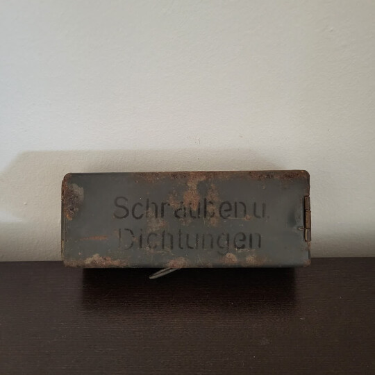 Image of WWII GERMAN METAL KIT, medical or tool Storage Box