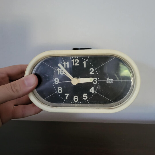 Image of Working Retro Alarm Clock by INSA, Yugoslavia, Vintage Alarm Clock