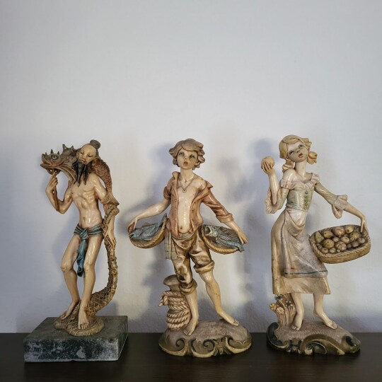 Image of Винтиџ фигури Симонели, сет од три големи фигури