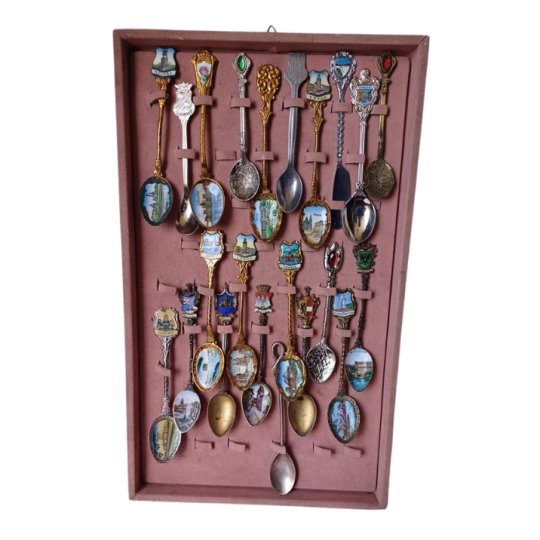 Image of Mini collection with 24 small vintage spoons