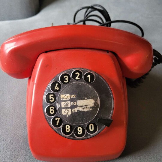 Image of Red vintage table Telephone