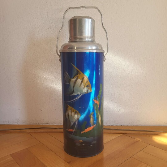 Image of Big Chinese aluminum thermos, fish design