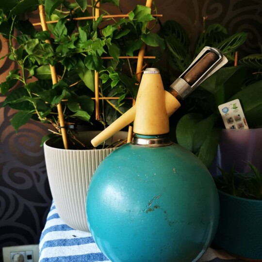 Image of Vintage Soda Siphon Seltzer Bottle, Russian USSR