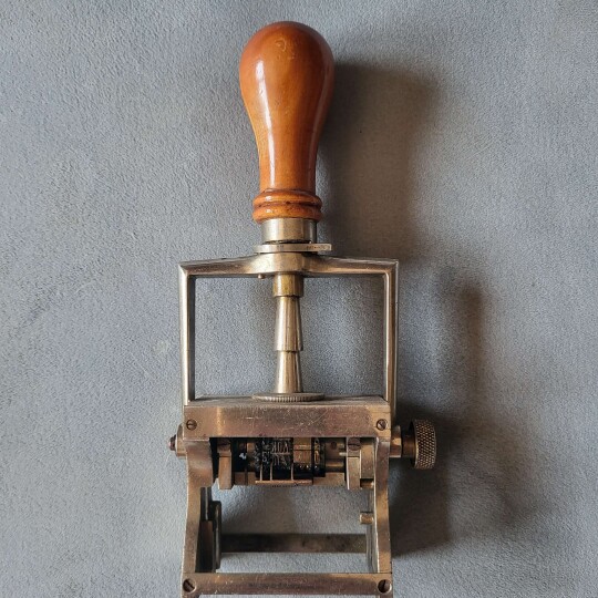 Image of Industrial Vintage Office Stamp from Memmel Stempel Basel