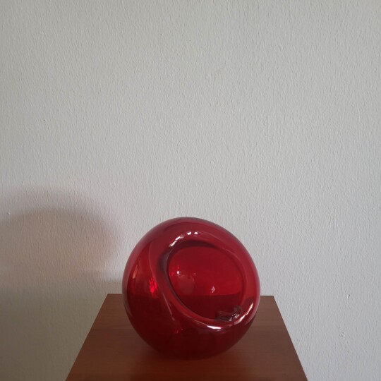 Image of Vintage orb glass Space Age ashtray, Made in Yugoslavia