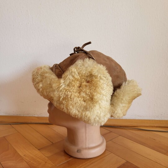 Image of Italian Alps sheepskin leather Vintage Hat