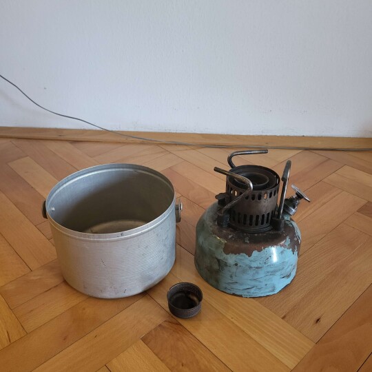 Image of Original Vintage Camping Stove Set SHMEL USSR Soviet Red Army