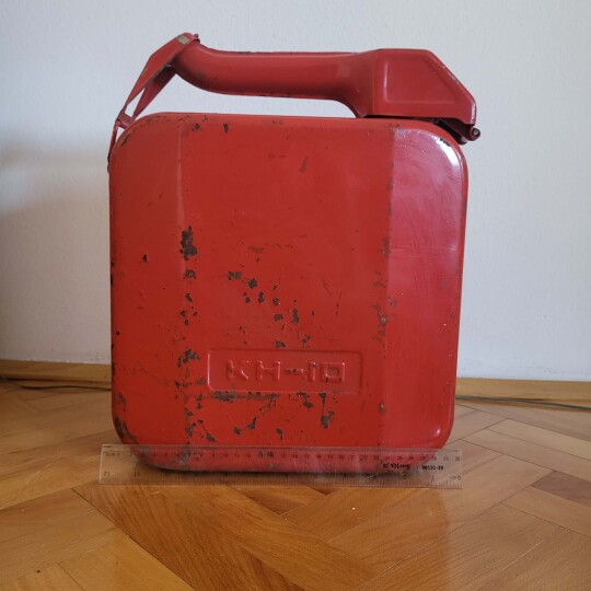 Image of Vintage rare Red Metal Gas Can