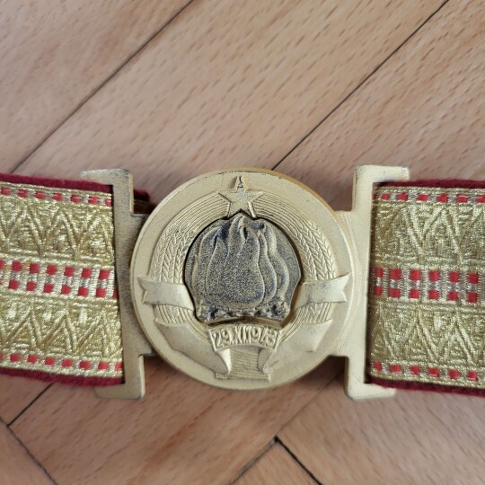 Image of YUGOSLAVIA JNA ARMY OFFICER PARADE BELT+BUCKLE