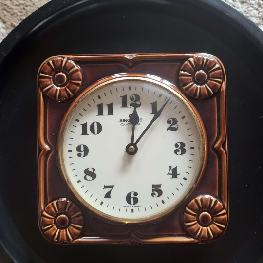 Image of RARE FIND Mid-Century Modern Retro Clock Junghans Quartz