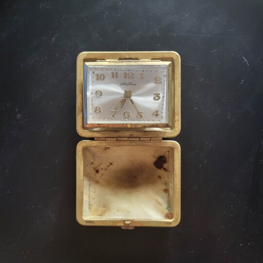 Image of Vintage SETH THOMAS portable wind up Travel  Clock