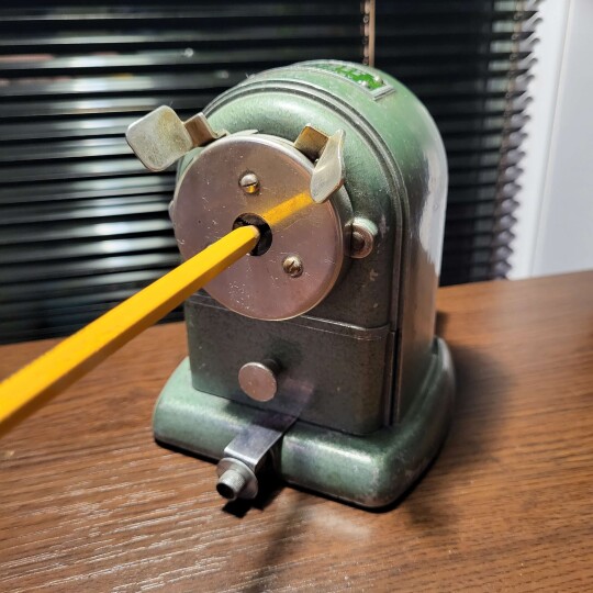 Image of VINTAGE METAL INDUSTRIAL A.W. FABER CASTELL PENCIL SHARPENER, MADE IN GERMANY