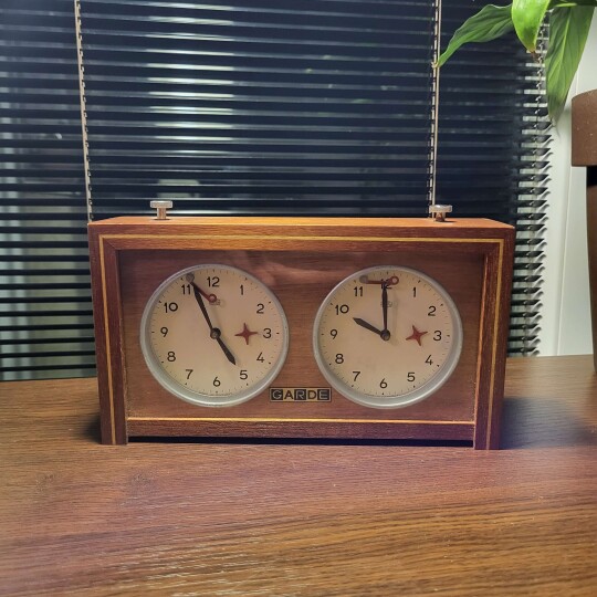 Image of Rare Vintage Chess Clock Timer Ruhla Garde