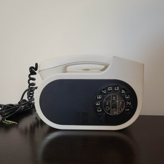 Image of Vintage 80s Rotary Wall Telephone YUROTEL Yugoslavia