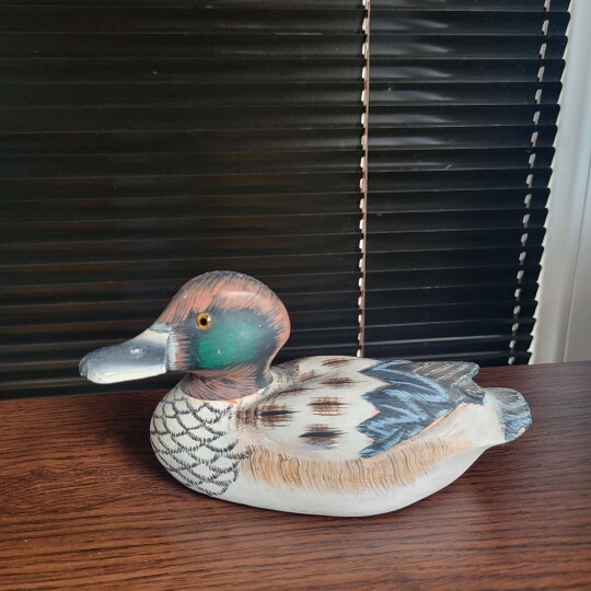 Image of Hand made wooden duck decoy