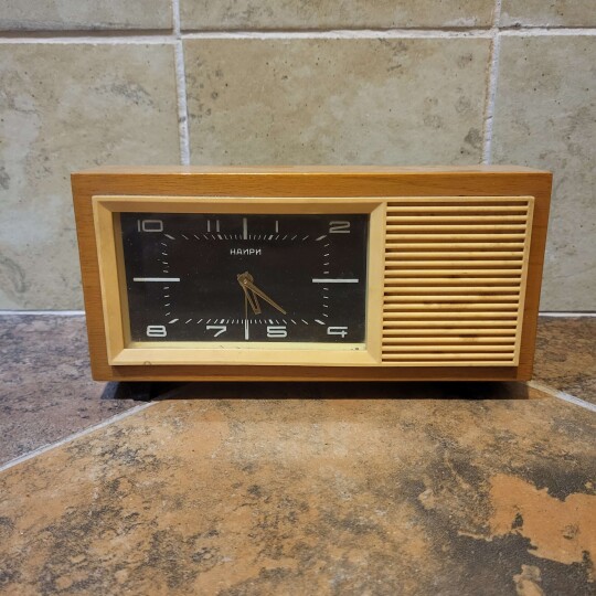 Image of Vintage alarmSoviet clock, Nairi clock, Mechanical melody clock