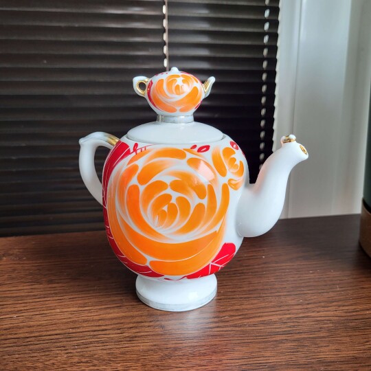 Image of Vintage small Lomonosov Soviet teapot