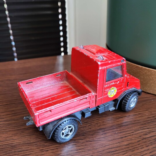 Image of Majorette old Mercedes fire department truck toy