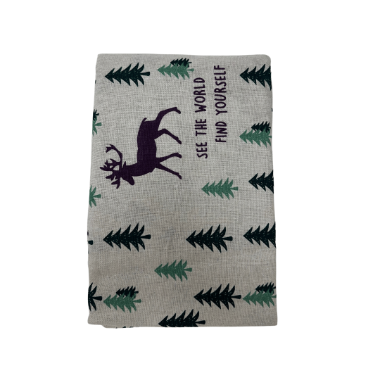 Image of Новогодишен ленен чаршаф Елкички 2