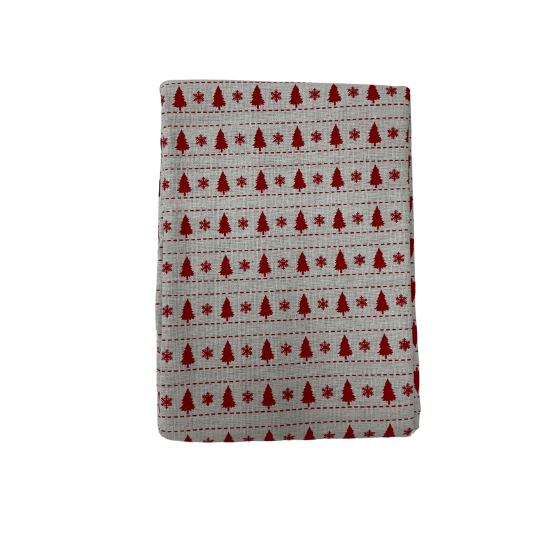 Image of Новогодишен ленен чаршаф Елкички