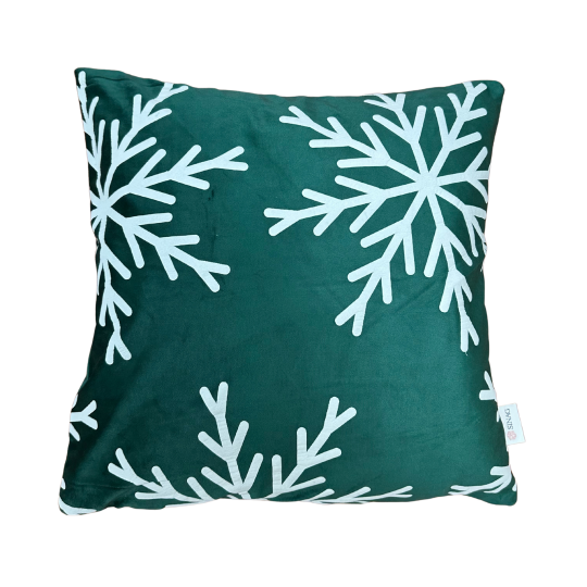 Image of Новогодишна Велвет перница зелена