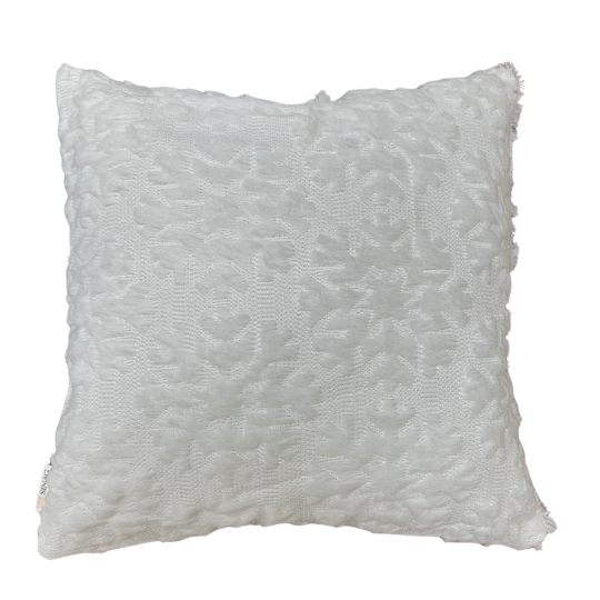 Image of Новогодишна крзнена перница Снегилка бела