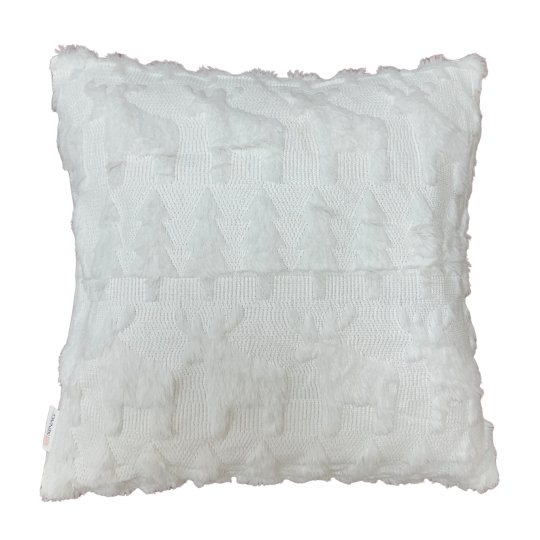 Image of Новогодишна крзнена перница Ирвас бел