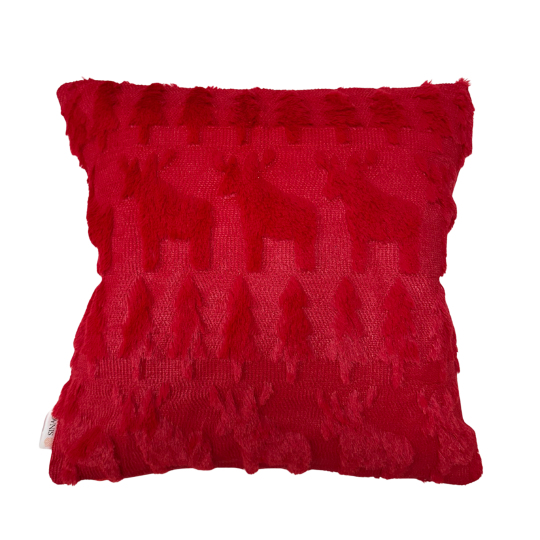 Image of Новогодишна крзнена перница Ирвас црвен