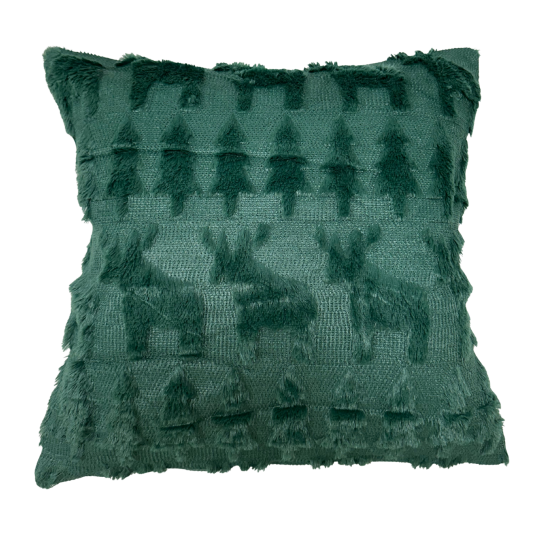 Image of Новогодишна крзнена перница Ирвас зелен