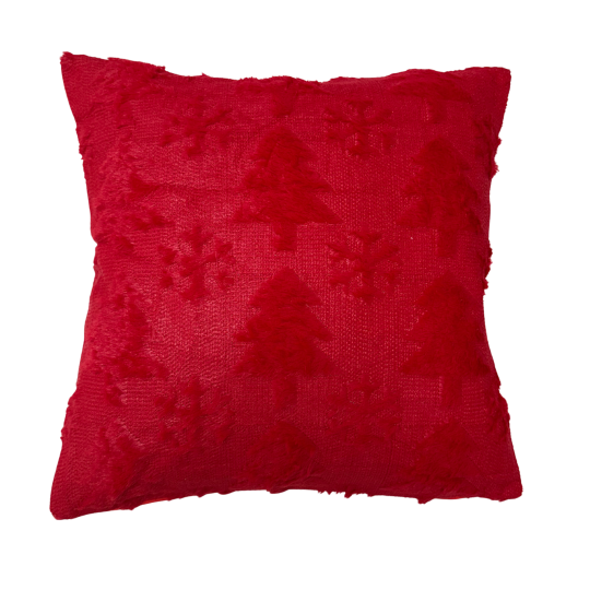 Image of Новогодишна крзнена перница Елка црвена