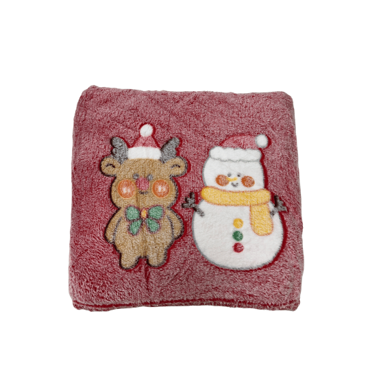 Image of Новогодишно плишано ќебе Црвено снешко