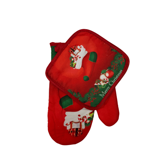 Image of Новогодишен сет ракавица и подметач 1