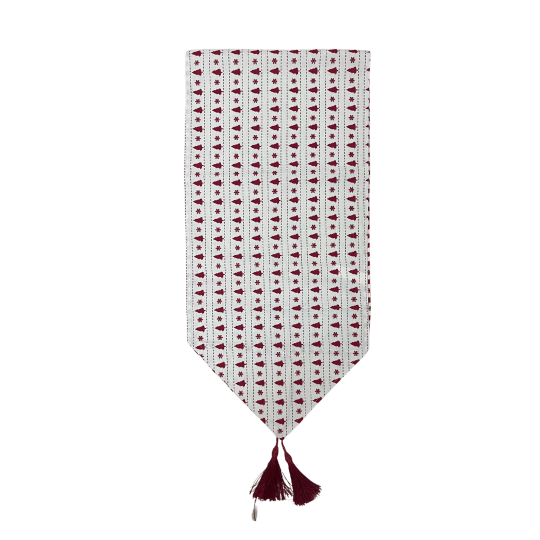 Image of Новогодишен ленен ранер Елкички