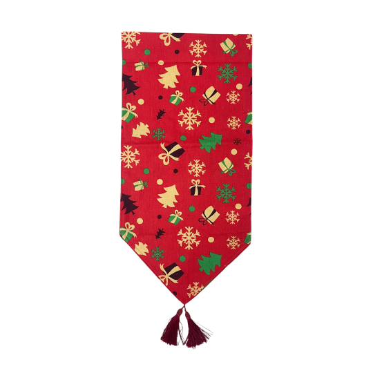 Image of Новогодишен ленен ранер Поклонче